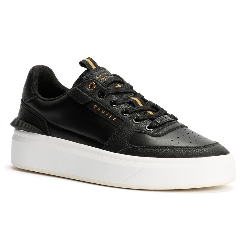 Cruyff Endorsed Tennis Herren Schwarz Leder Sneaker