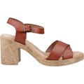 Hush Puppies Georgia Cork Damen Sandalen Aus Leder In Tan
