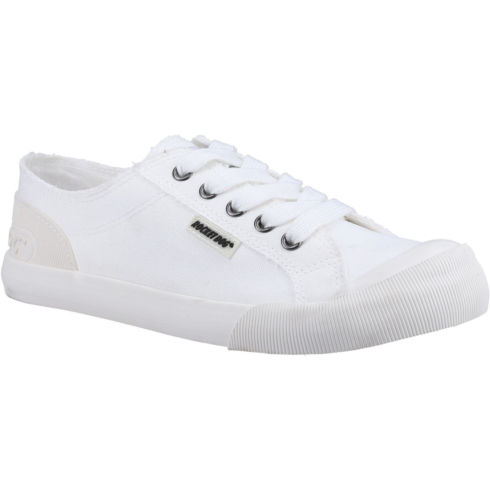 Rocket Dog Jazzin 12A Canvas Damen Sneaker Aus Weißer Baumwolle