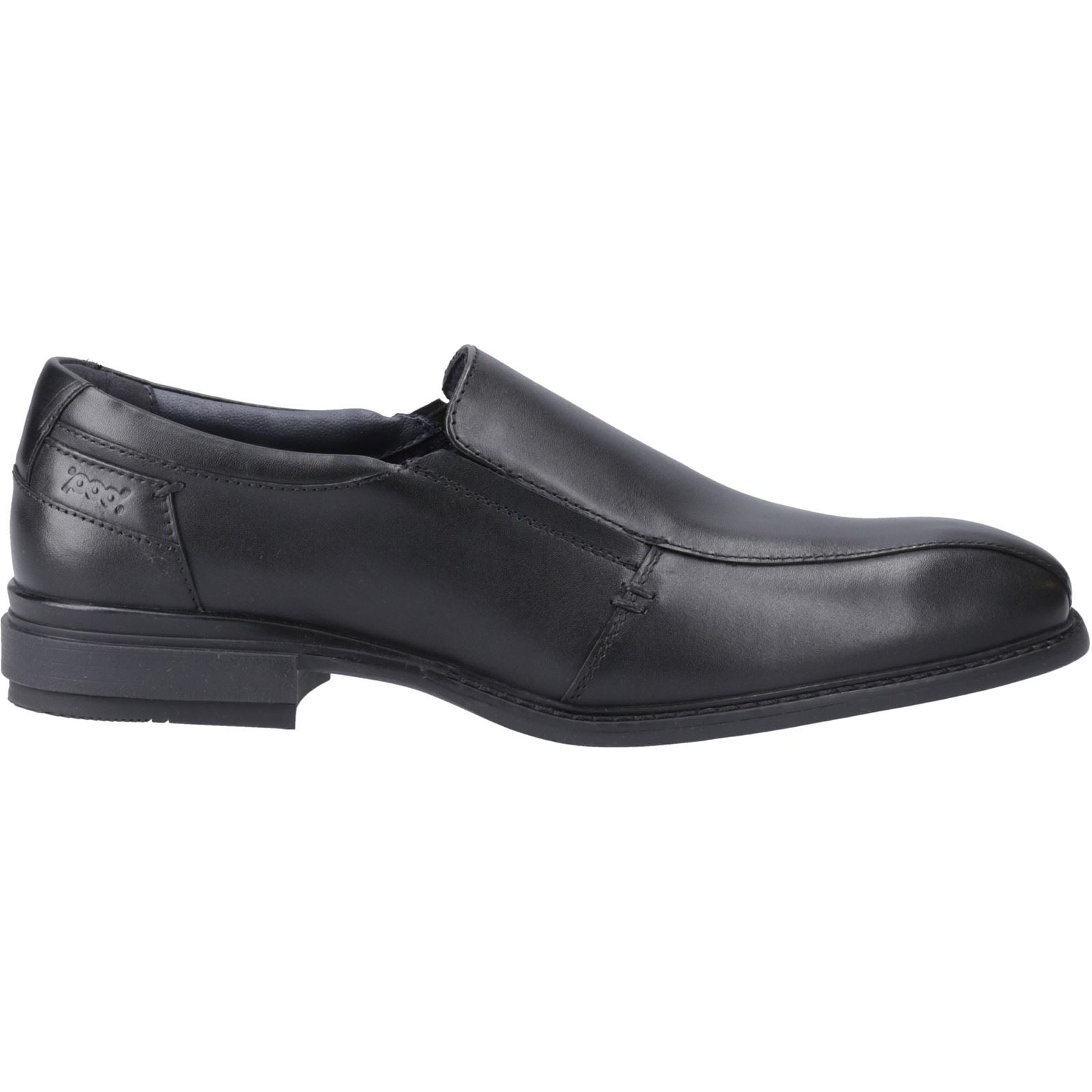 Pod Spear Leder Herren Schwarz Slipper Schuhe