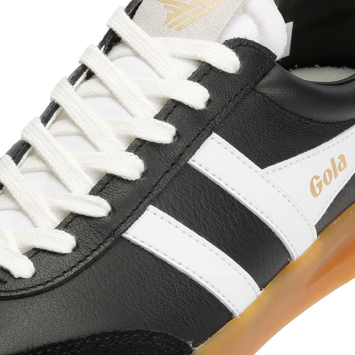 Gola Cyclone Leder Damen Schwarze Sneaker