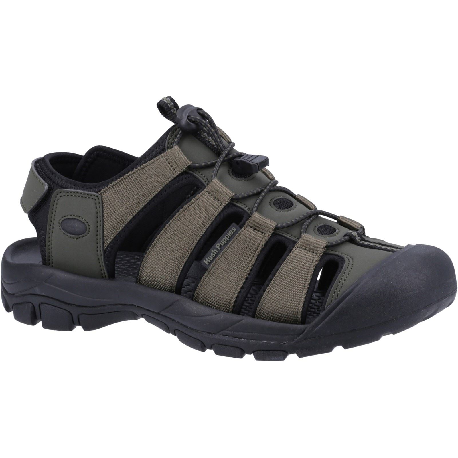 Hush Puppies Peru Polyurethan/Webbing Herren Sandalen In Khaki
