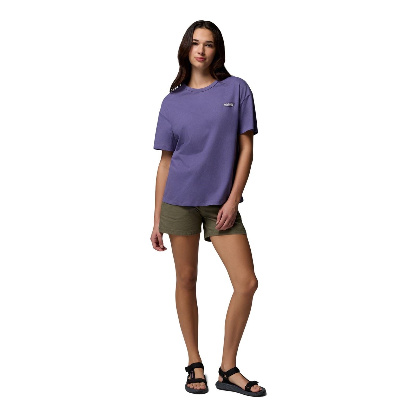 Columbia CSC Heavyweight Graphic Tee Baumwoll-Damen T-Shirt In Lila