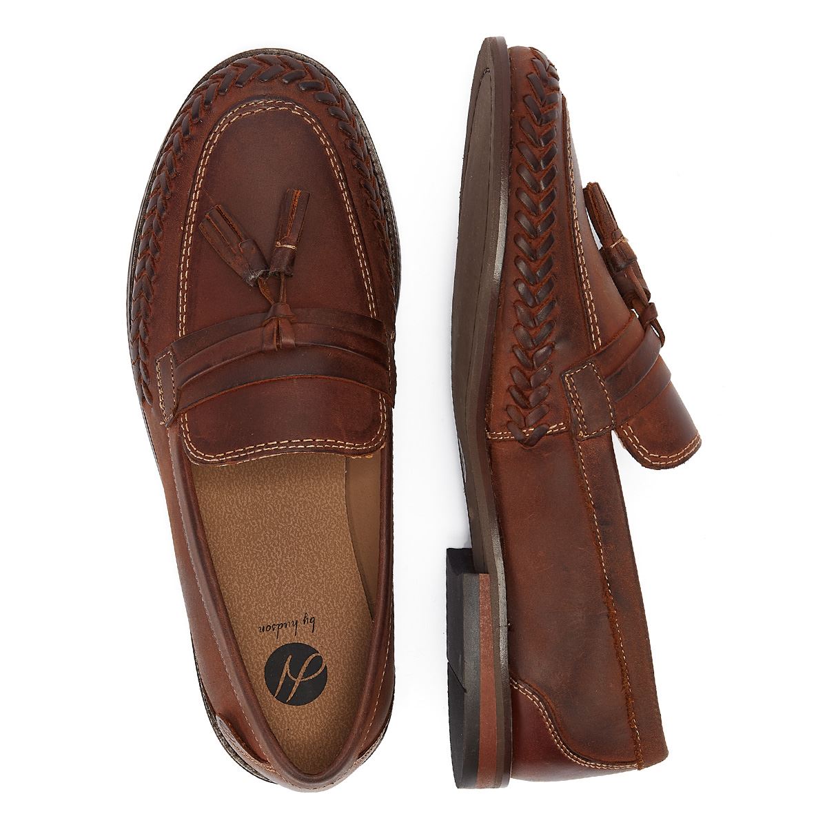 Hudson Leder Haldon Herren-Loafer In Hellbraun