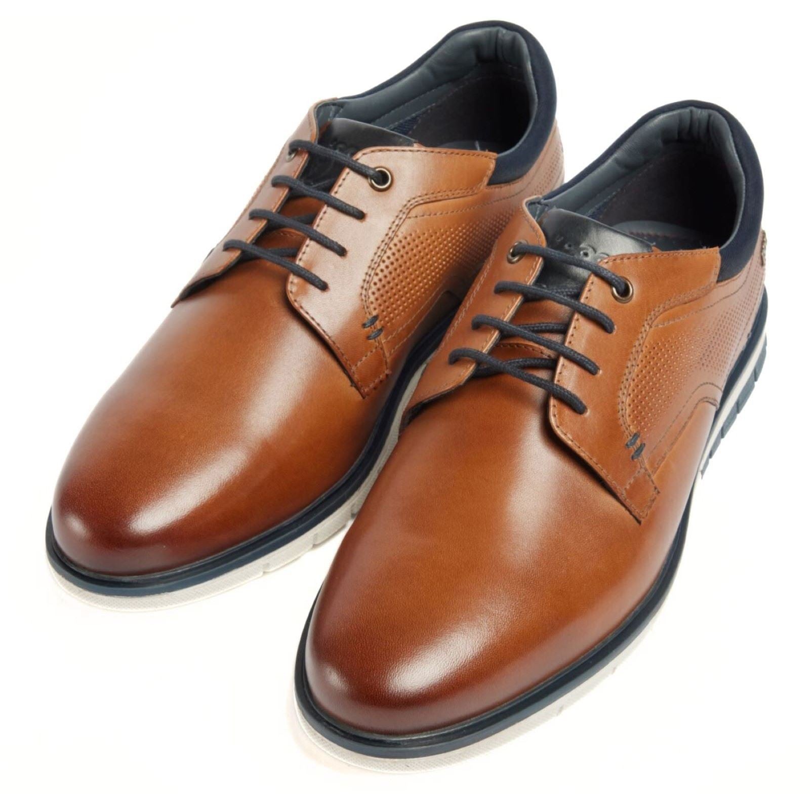 Pod Merlin Herren Lederschuhe In Tan Zum Schnüren
