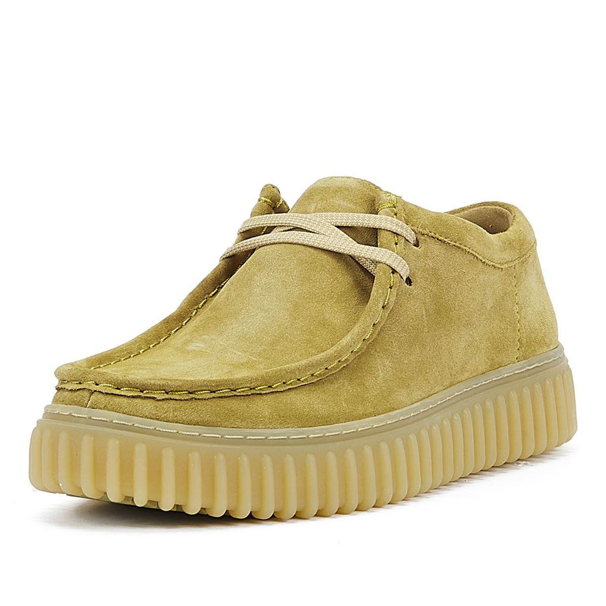 Clarks Main Torhill Lo Herren Wildlederschuhe In Hellem Oliv, Zum Schnüren