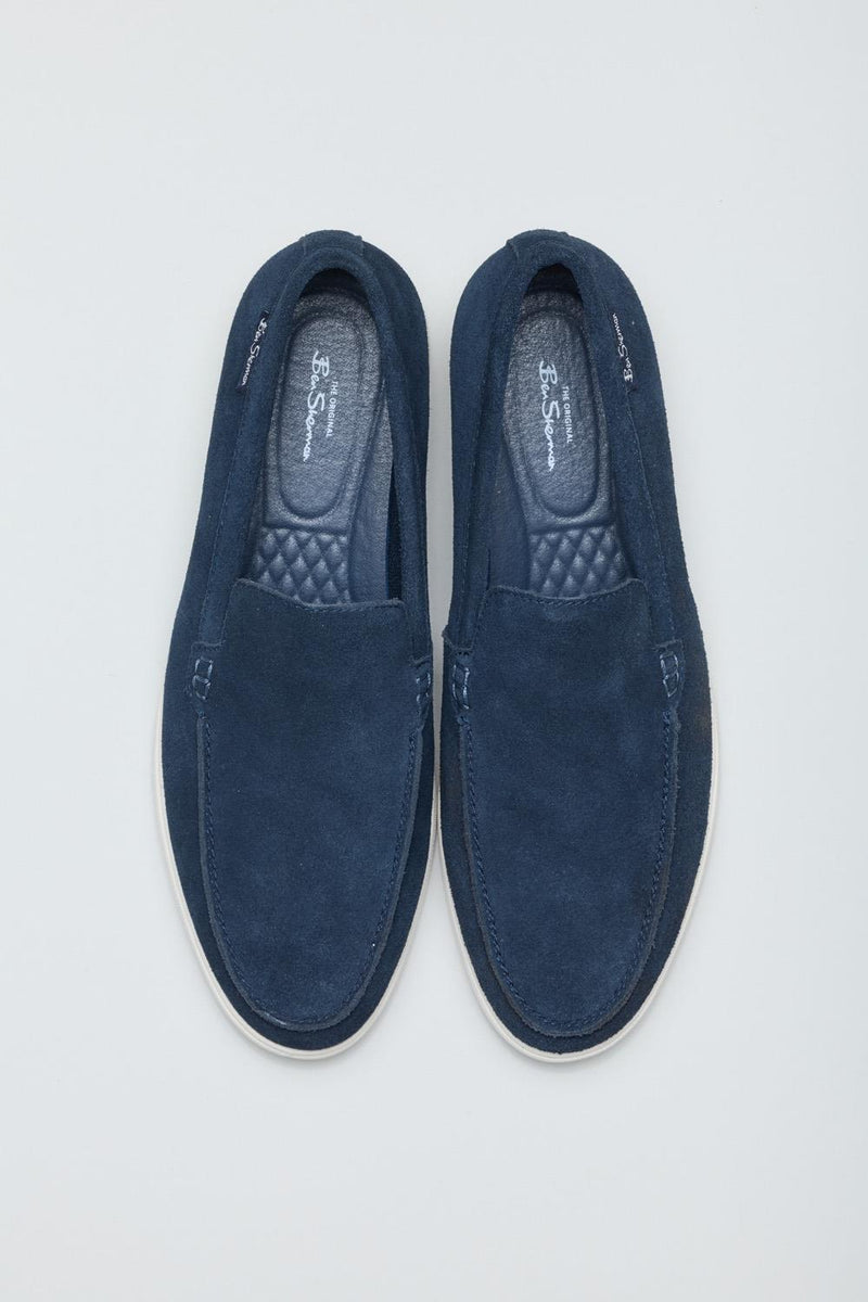 Ben Sherman Amarillo Herren Wildleder Mokassins In Blau