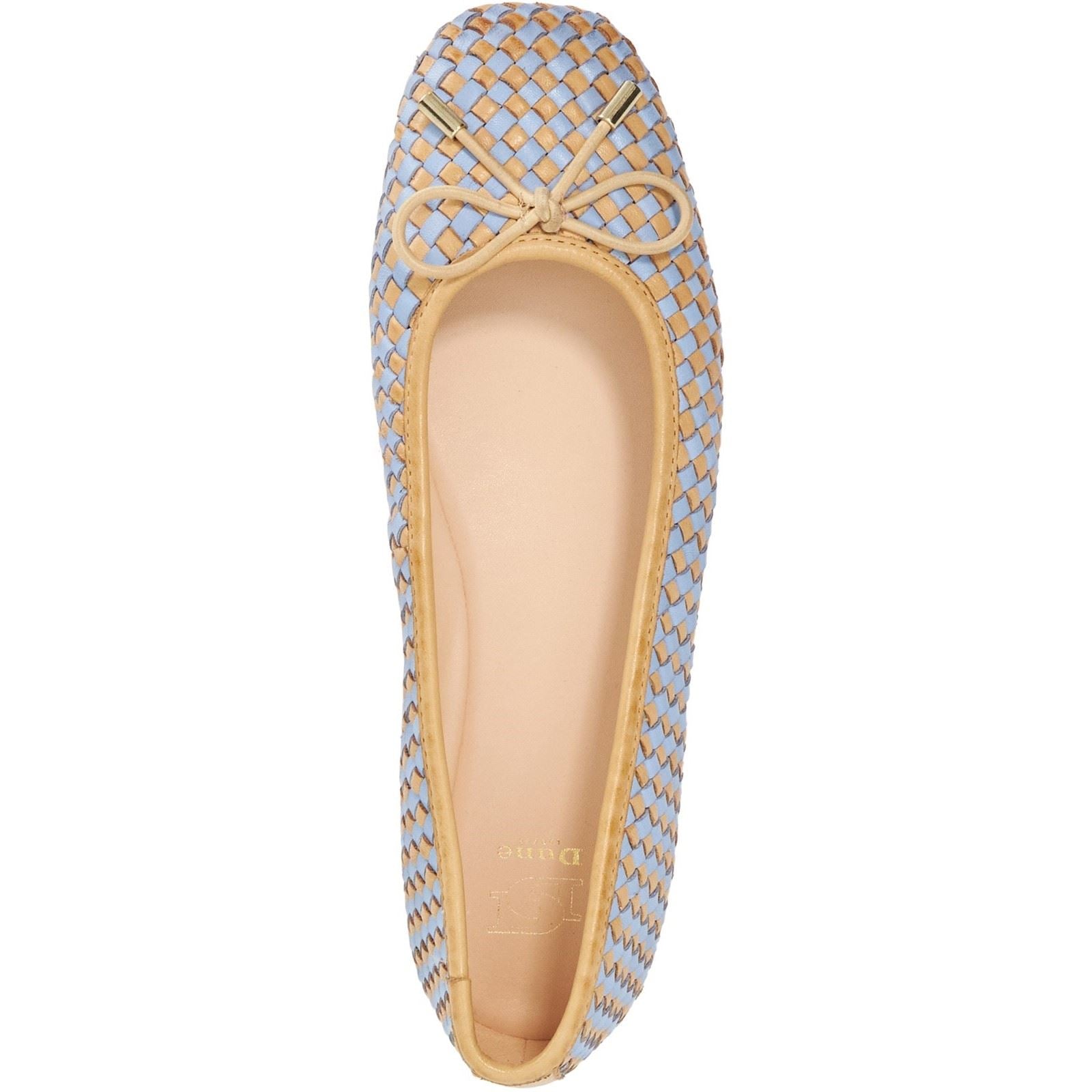 Dune Heights Damen Ballerinas Aus Blauem Leder