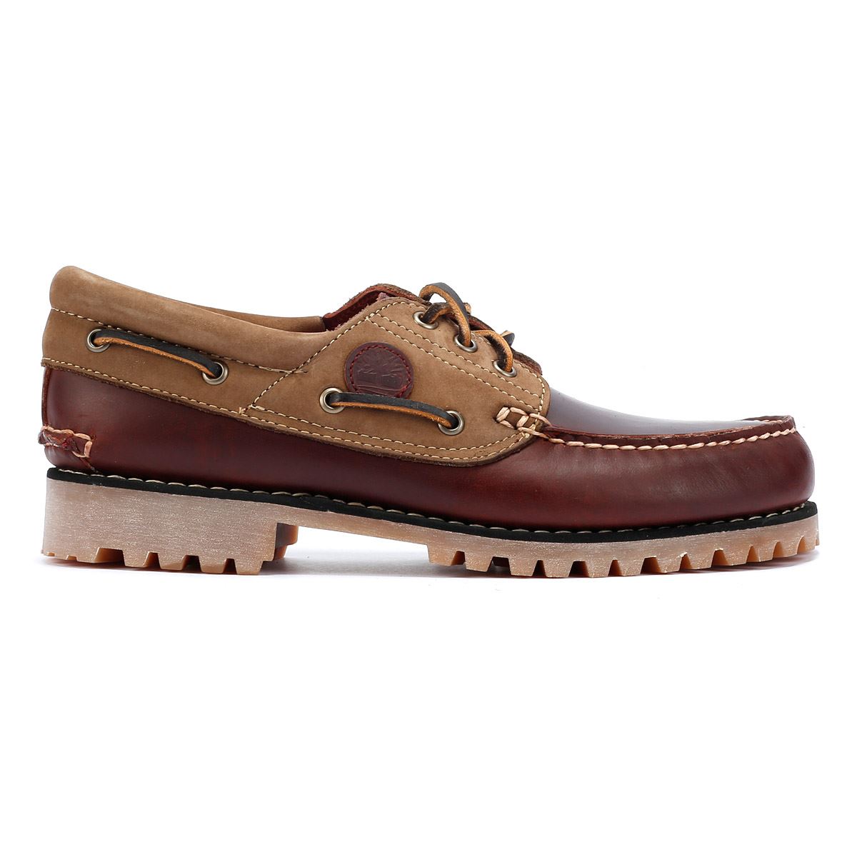 Timberland Authentic Lederbraune Schnürschuhe