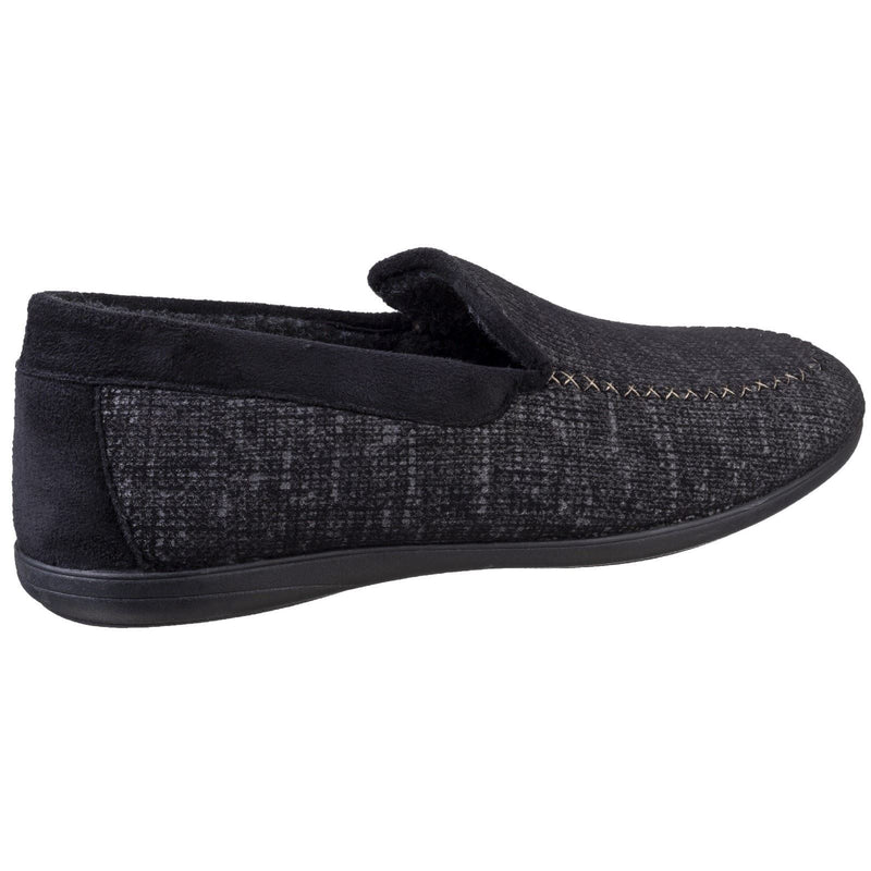 Cotswold Stanley Mikrofaser-Herren-Hausschuhe In Schwarz