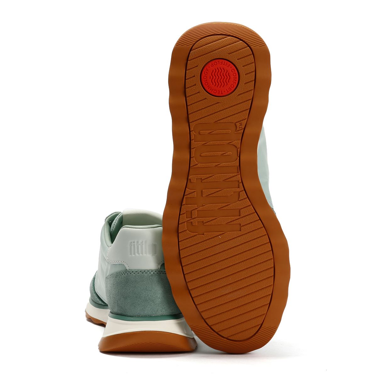 FitFlop X Pantone Retro-Q Wildleder Damen Grüne Sneakers