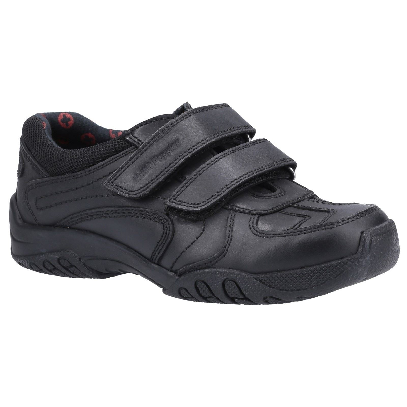 Hush Puppies Jezza 2 Junior Lederslipper In Schwarz Für Jungen