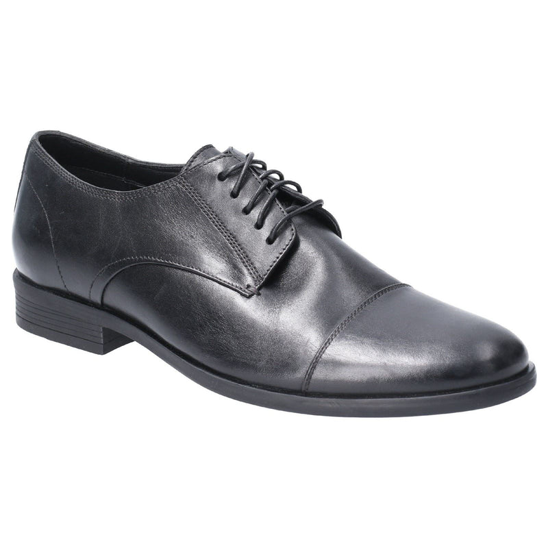 Hush Puppies Ollie Cap Toe Schwarze Farbe Herren-Schnürschuhe Aus Leder