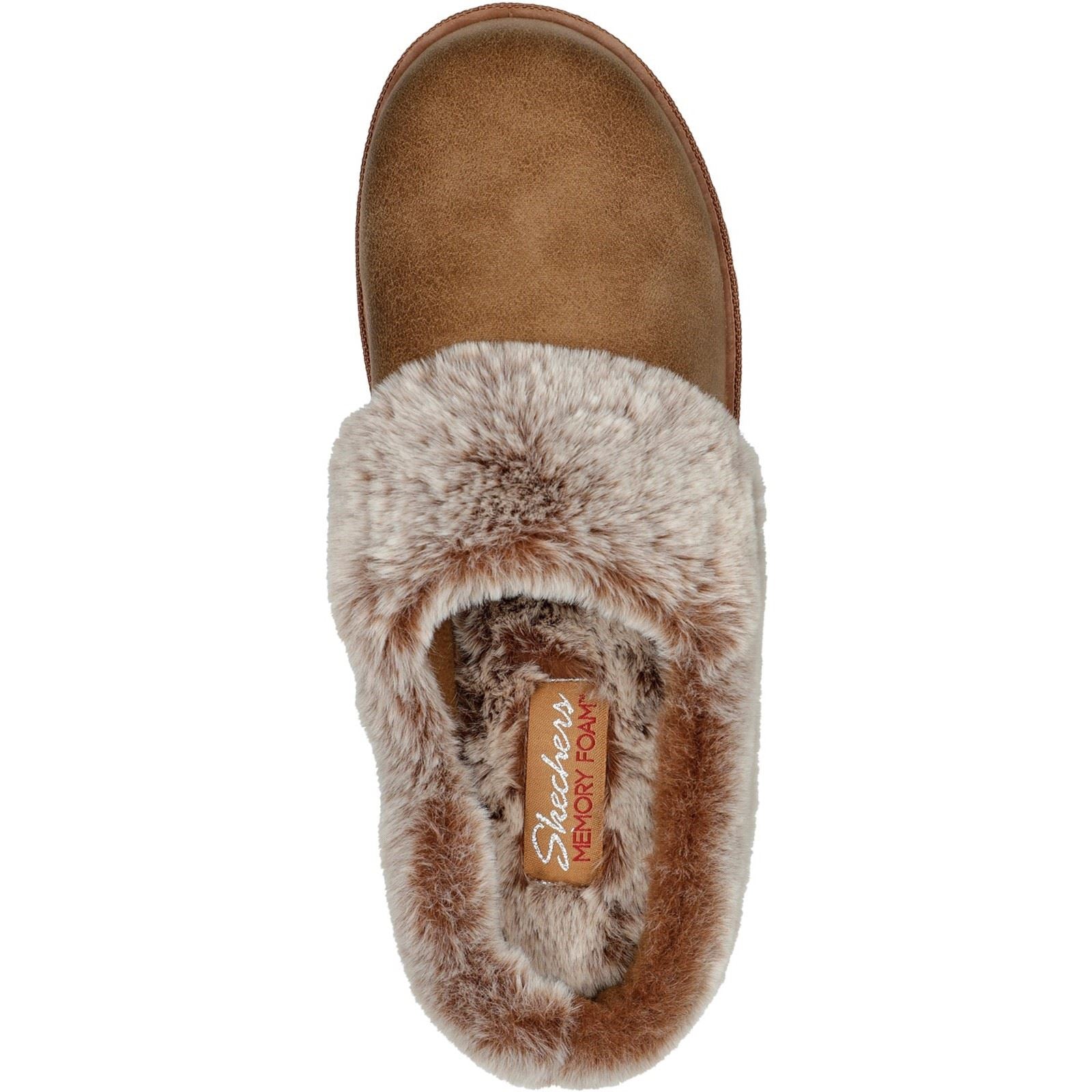 Skechers Cozy Campfire Lovely Life Synthetik Damen Hausschuhe In Kastanienbraun