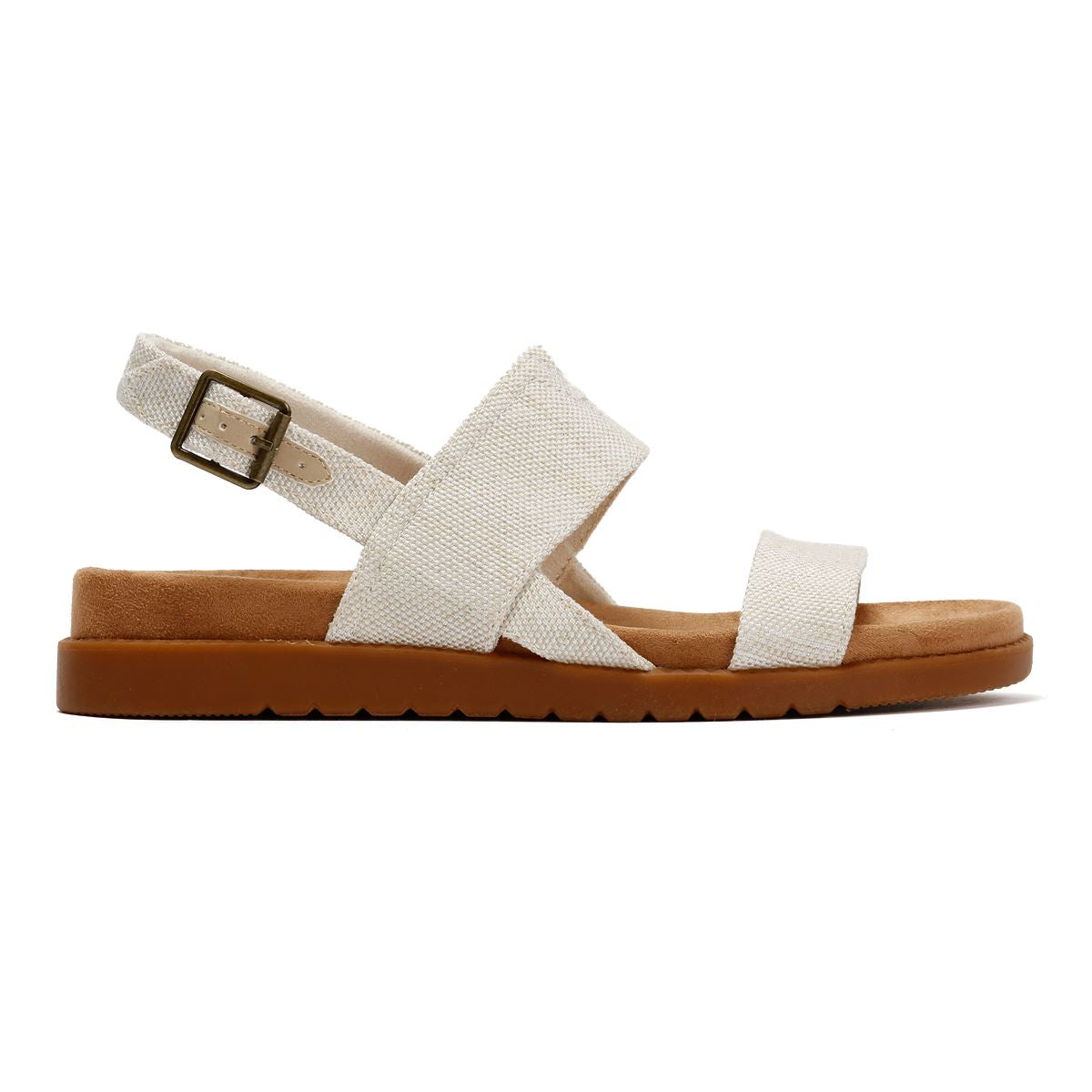 TOMS Marin Slingback Textile Damen Weiße Sandalen