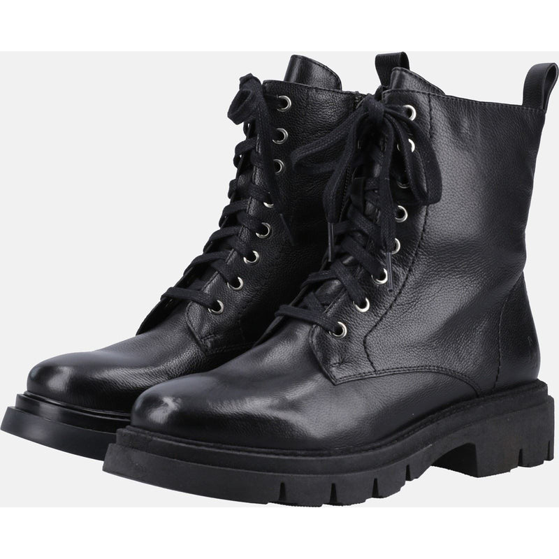 Hush Puppies Rhea Damenlederstiefel In Schwarz