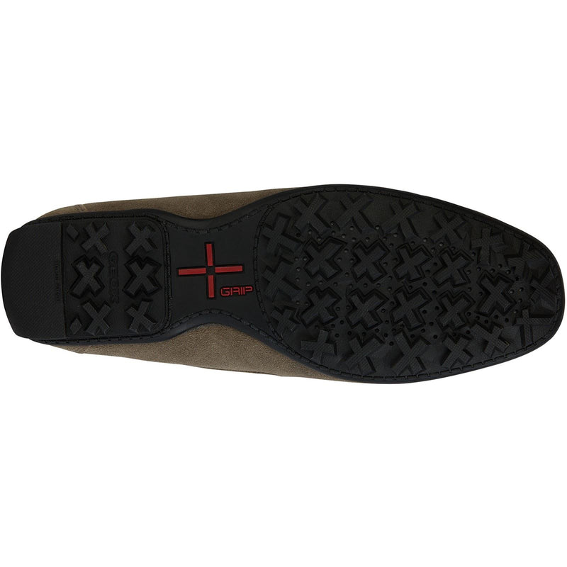 Geox U KOSMOPOLIS GRIP Herrenslipper Aus Taupefarbenem Leder