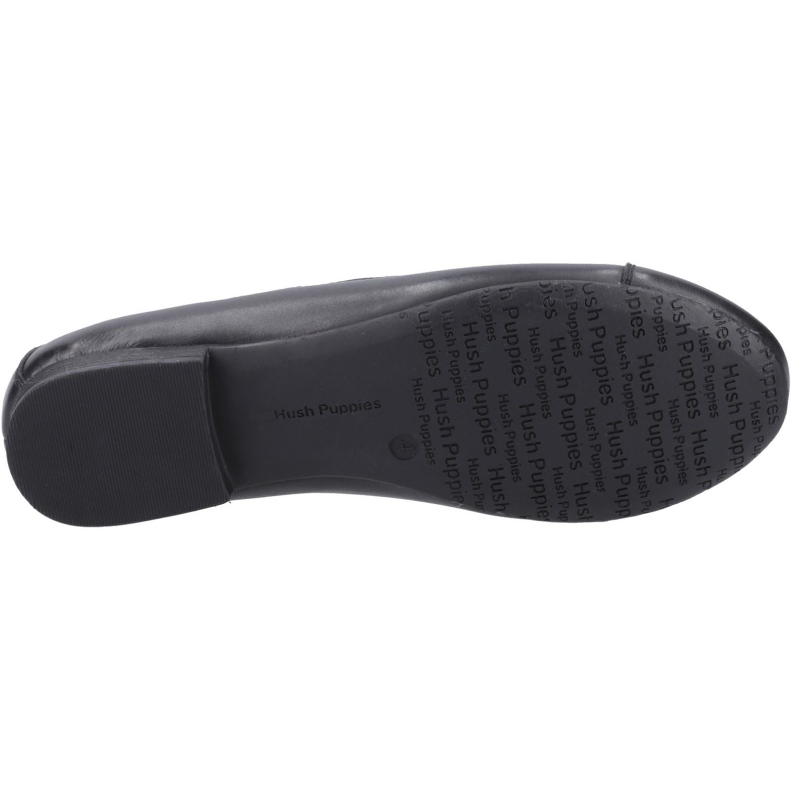 Hush Puppies Emma Senior Mädchenschwarze Ballettschuhe Aus Leder