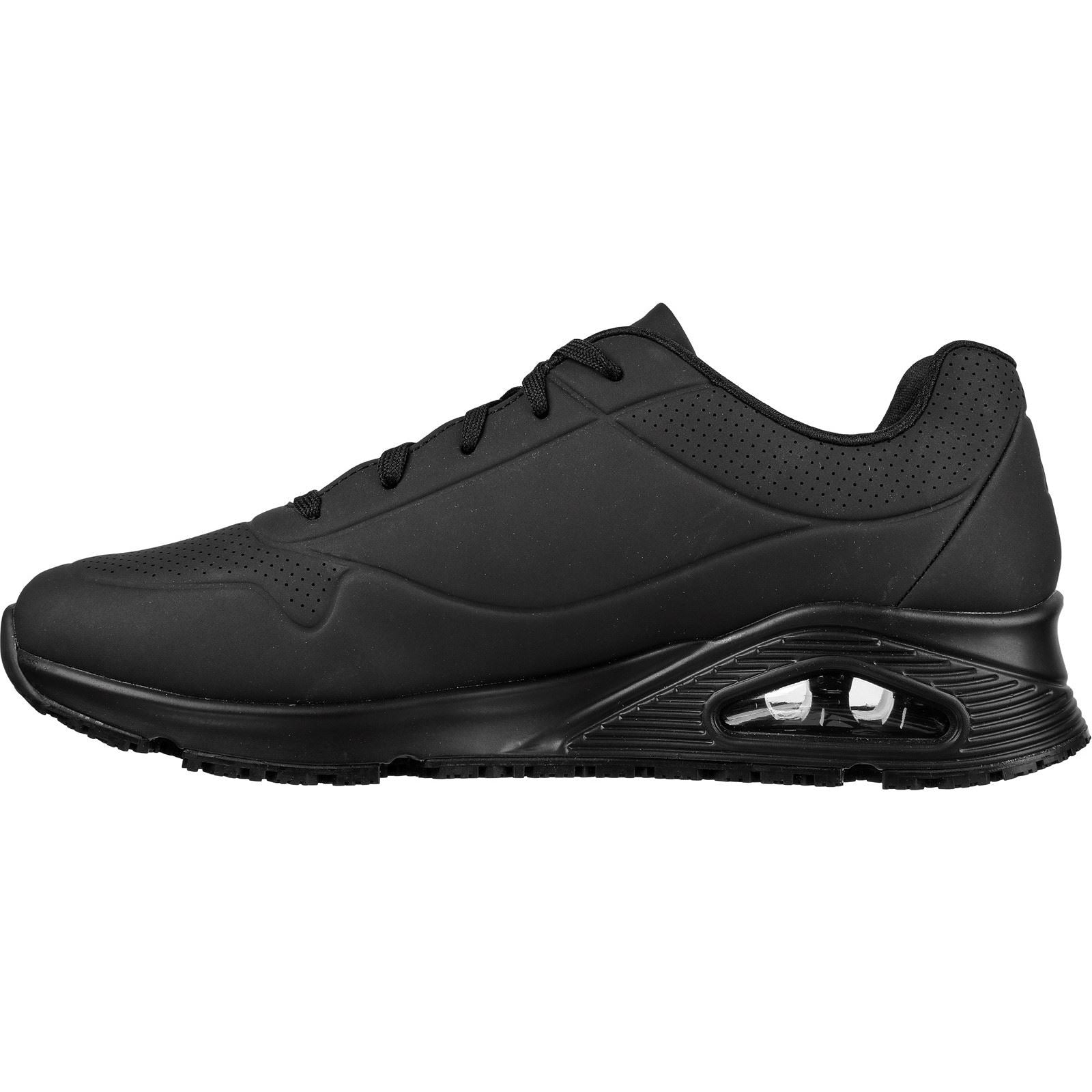 Skechers Workwear Work Relaxed Fit: Uno SR Sutal Herren Schwarze Sicherheitssneaker
