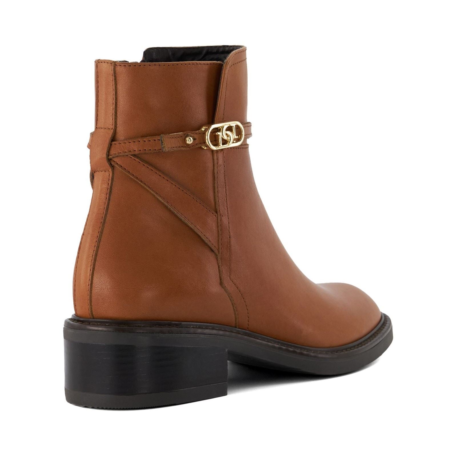 Dune Praising Leder Damen Stiefeletten In Beige