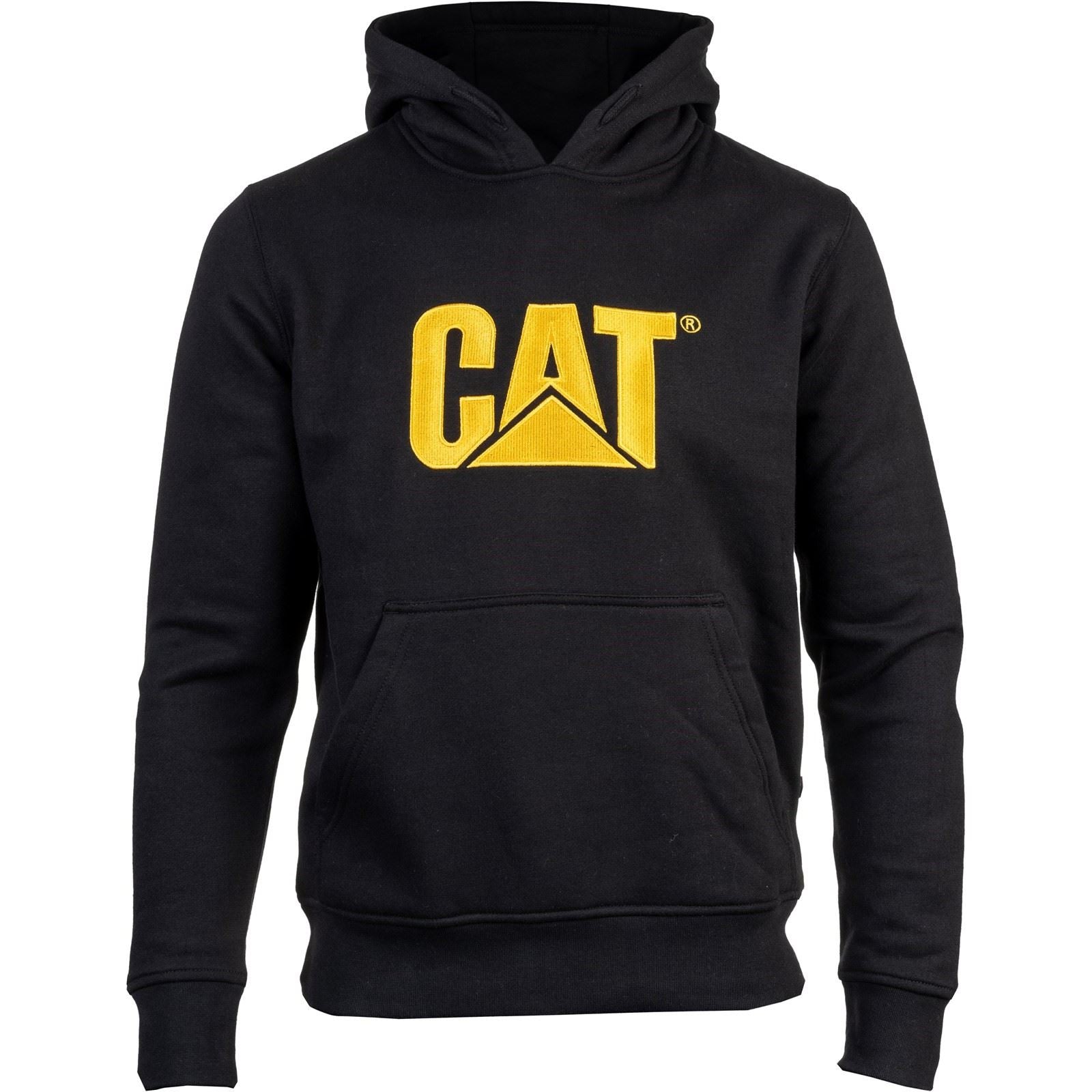 Caterpillar Trademark Baumwolle Herren Schwarzes Kapuzensweatshirt