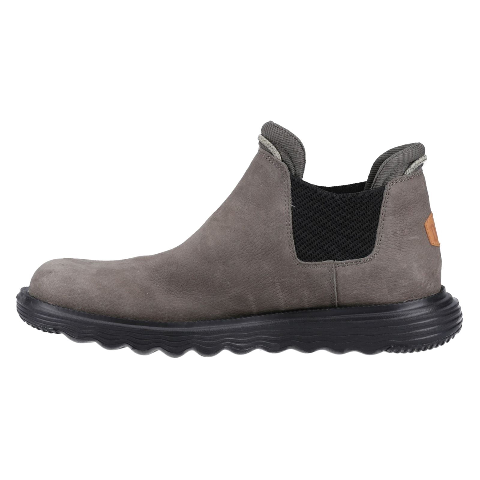 HEYDUDE Branson Leder-Herrenstiefel In Grau