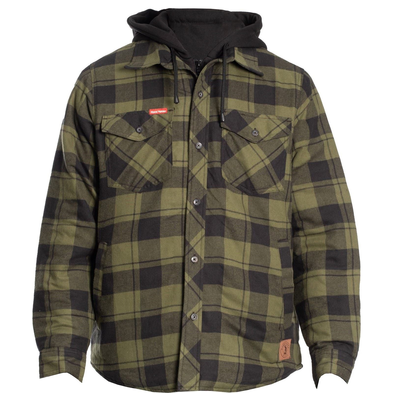 Hard Yakka Quilted Flannel Shacket Herren Grün Hemdjacke