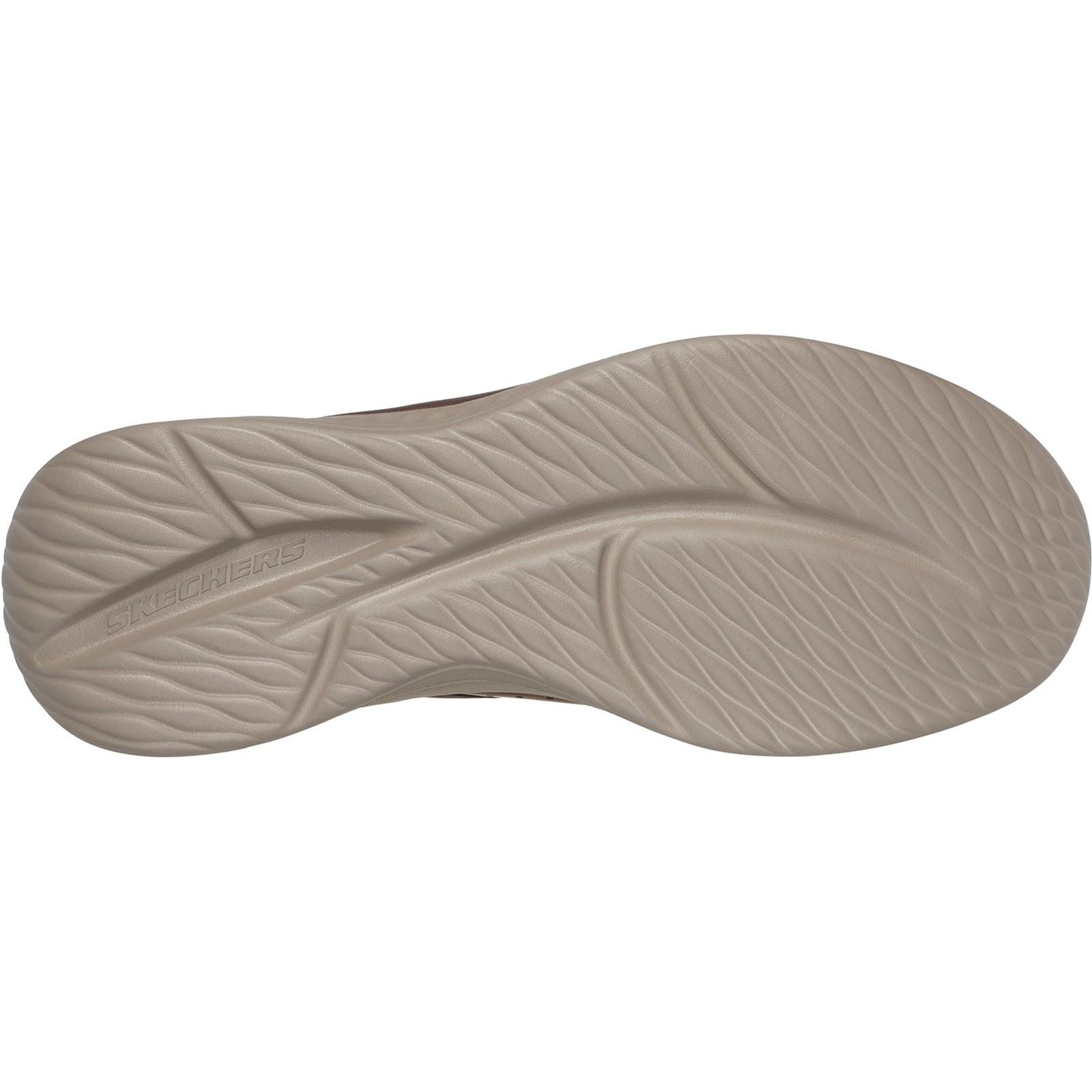 Skechers Slade Zachary Herren Schnürschuhe In Dunkelbraun Aus Textil