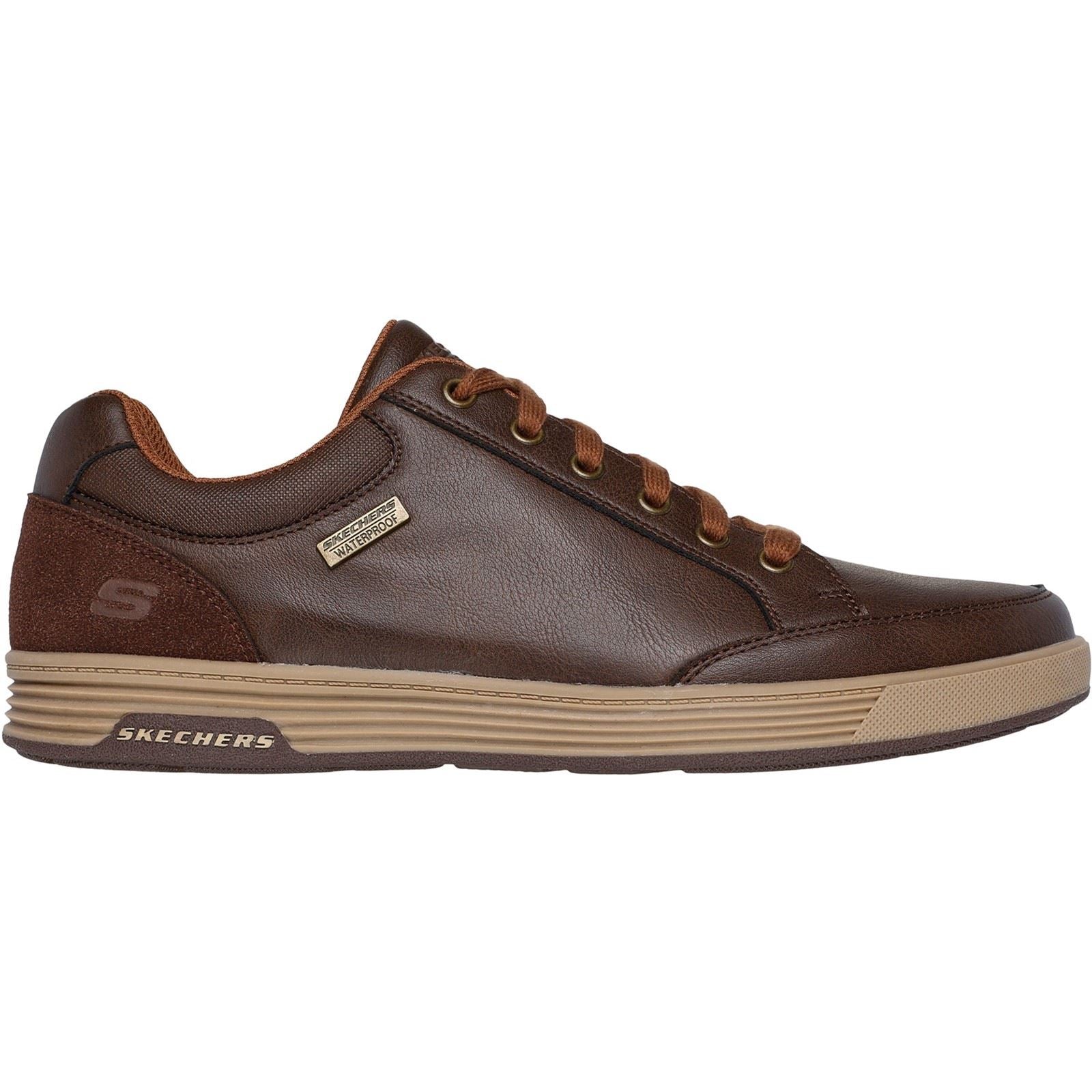 Skechers Cavell Sparkman Polyurethan Herren Schokoladen Schnürschuhe