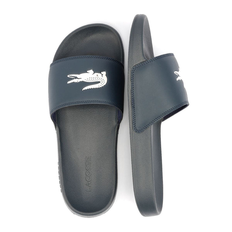 Lacoste Serve Slide 0.0 Herren Blaue Pantoletten