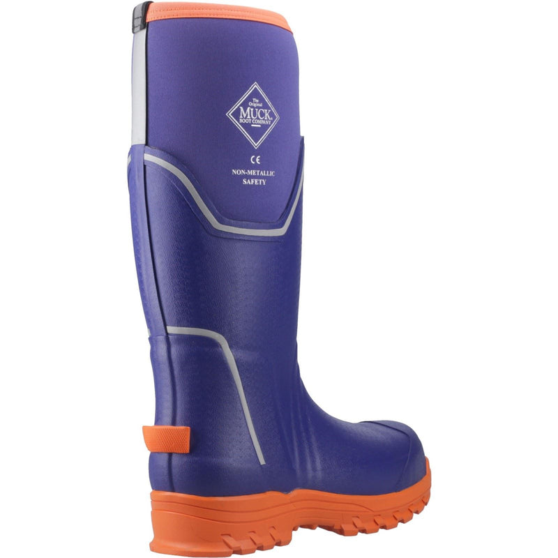 Muck Boots Grit S5 Damen Gummistiefel in Blau/Orange