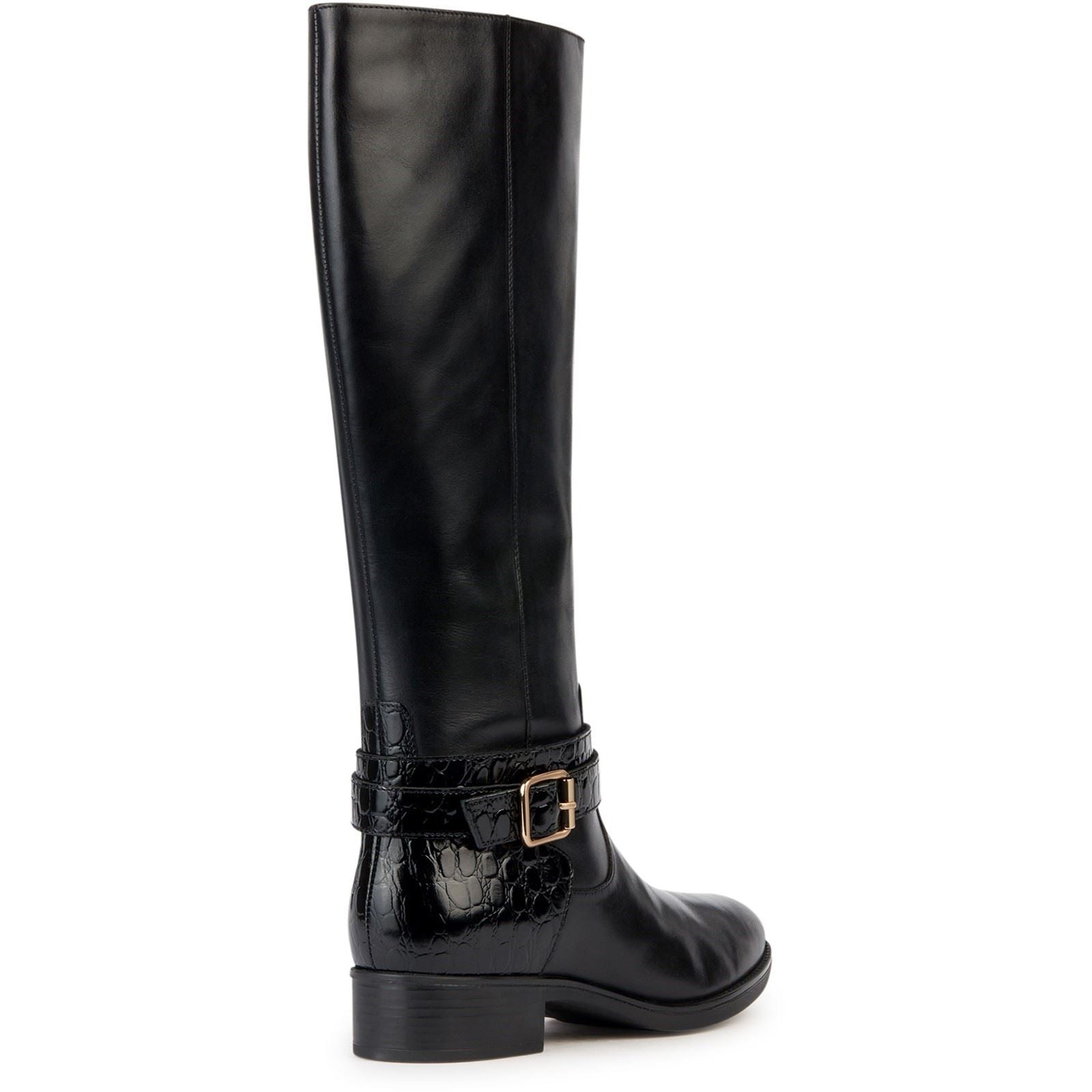 Geox D Felicity Damenlederstiefel In Schwarz
