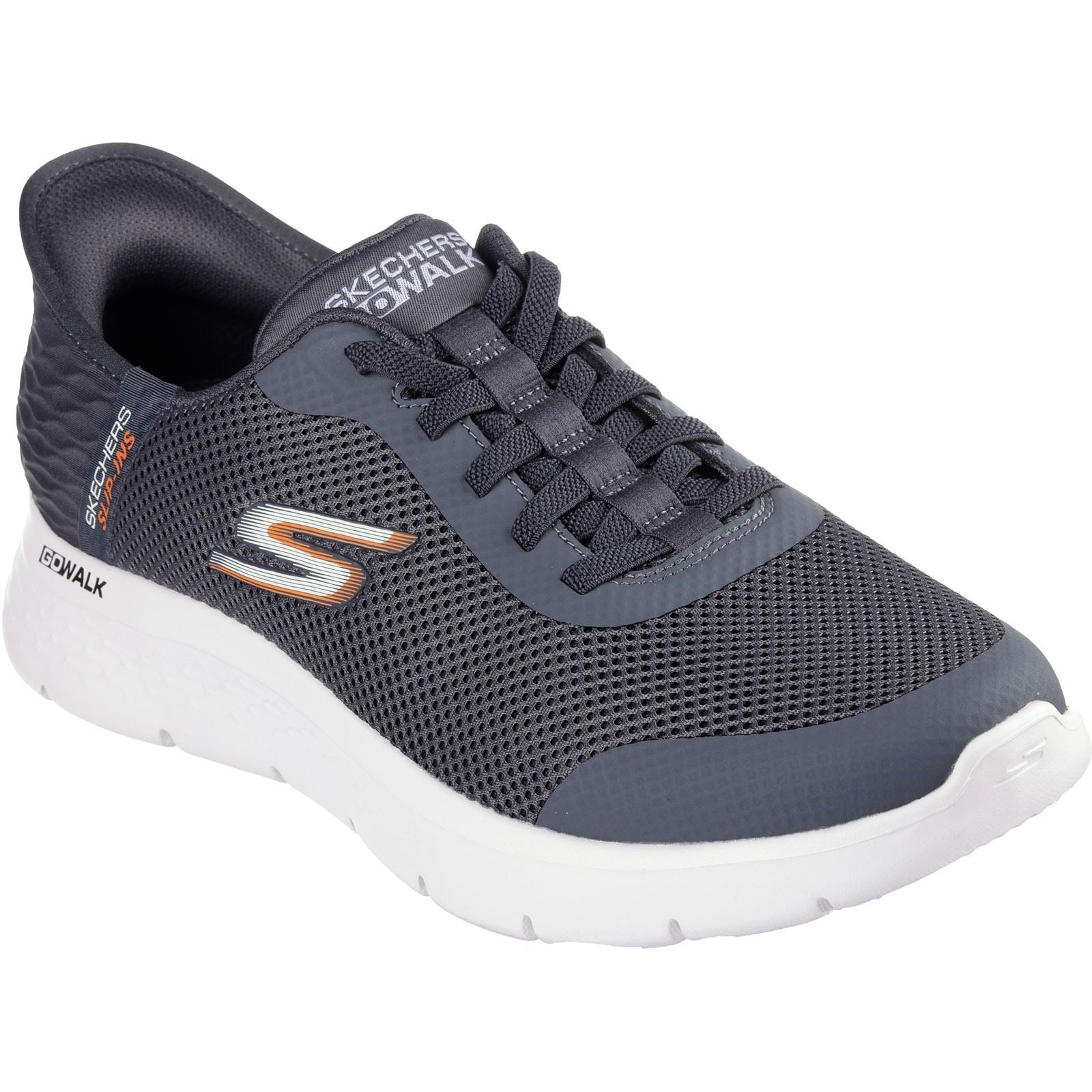 Skechers GO WALK Flex Hands Up Textil Herren Graue Sneakers