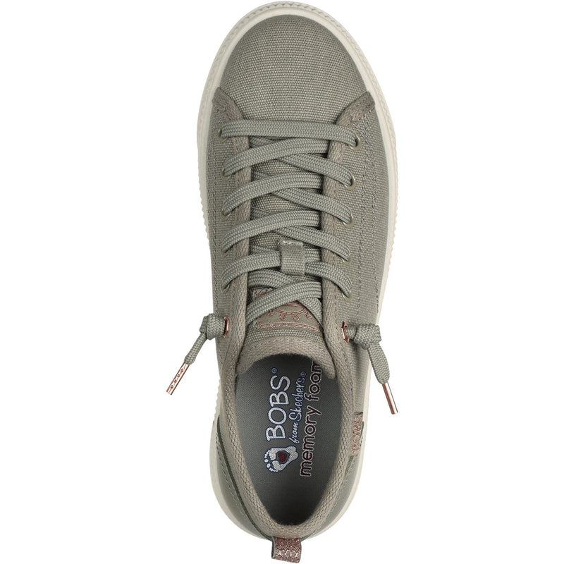 Skechers BOBS Copa Textile Damen Olivgrüne Sneakers
