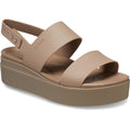 Crocs Brooklyn Low Wedge Damen Sandalen Aus Thermoplastischem Material In Latte/Pilz Farben