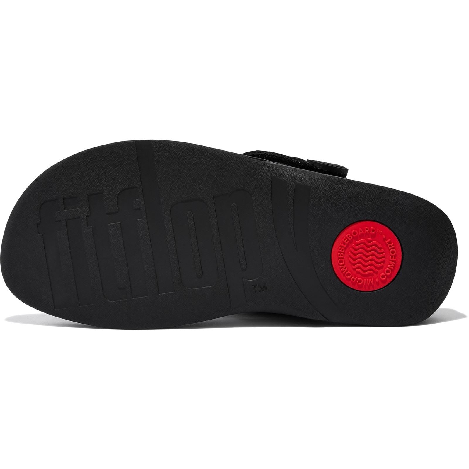 Fitflop Trakk II Leder Herren Sandalen Ganz In Schwarz