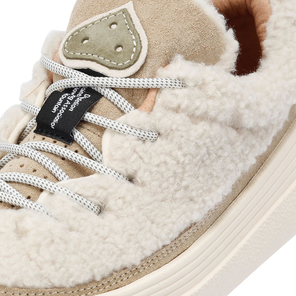 Flower Mountain Fami Teddy Wollmischung Weiße Sneakers