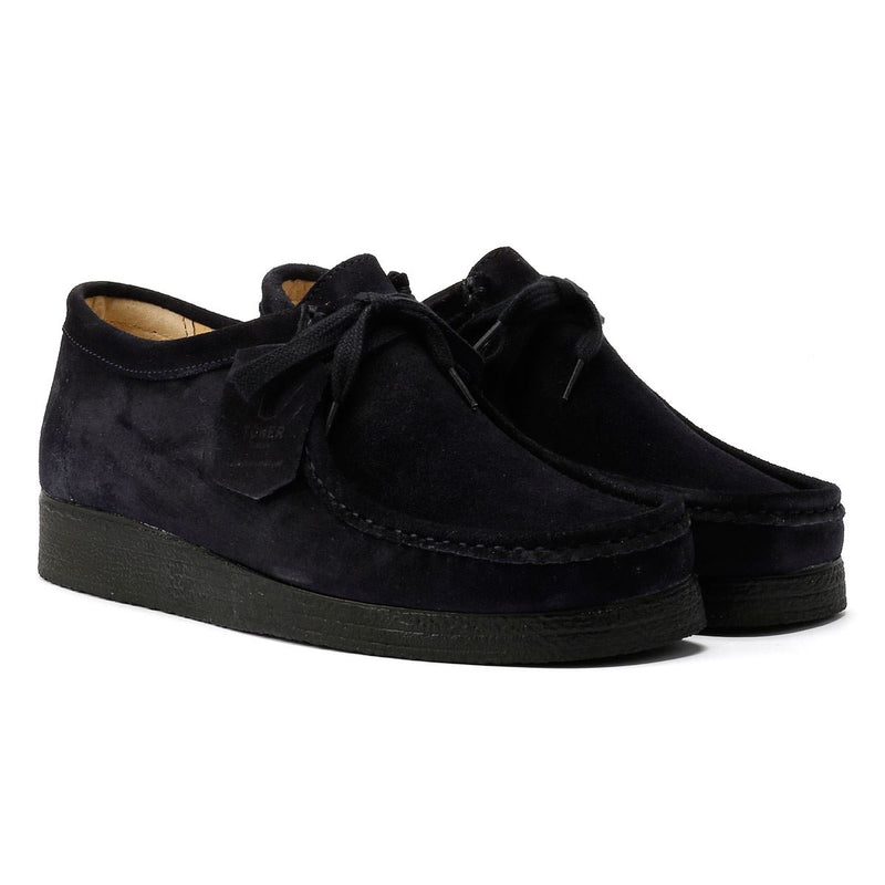 Tower Footwear Apache Herren Wildlederschuhe In Blau Mit Schnürung