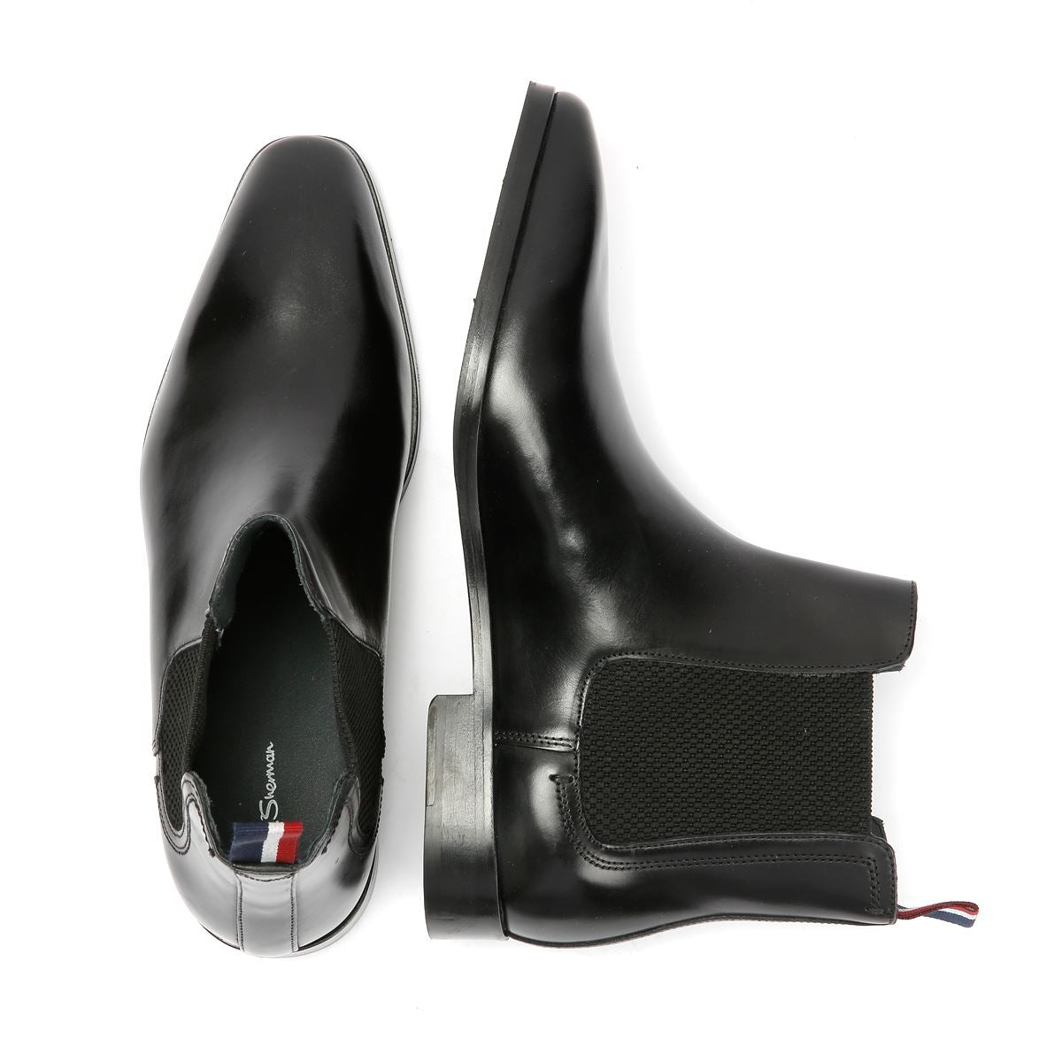 Ben Sherman Kendrick Leder Herren Schwarze Stiefel