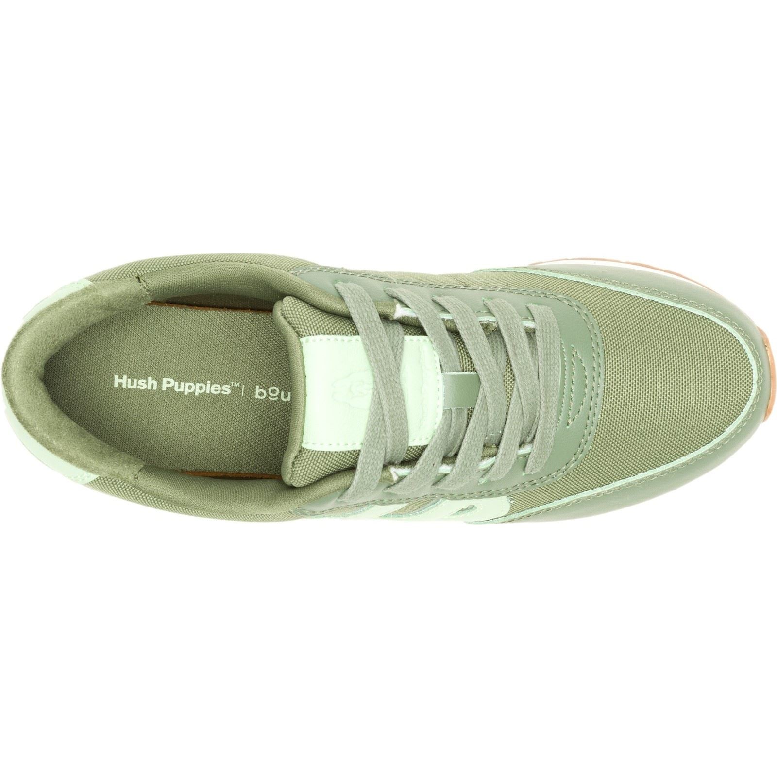 Hush Puppies Seventy8 Damen Sneaker Aus Leder In Olivgrün