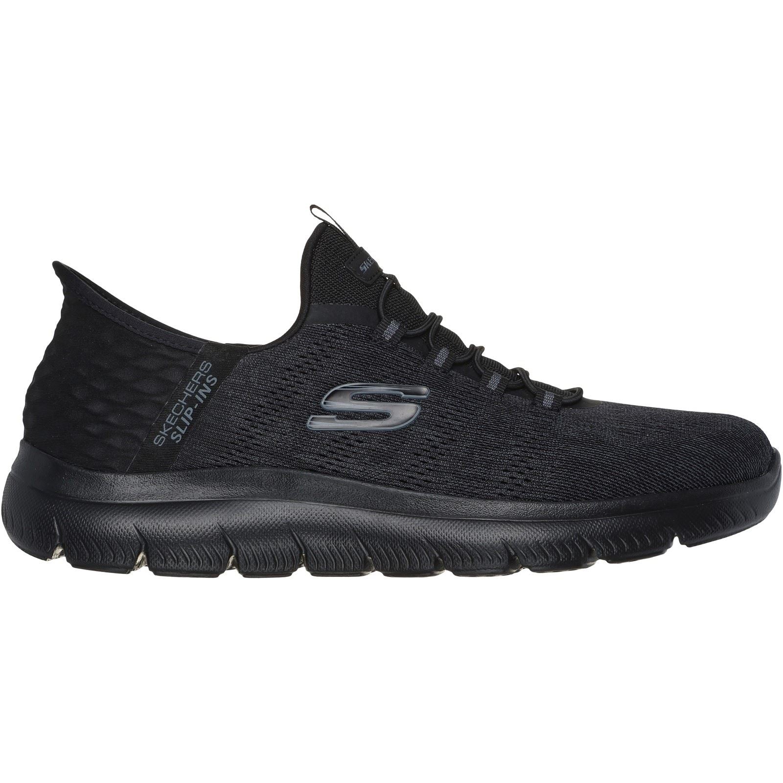 Skechers Summits Key Pace Textile Herren-Sneaker In Schwarz