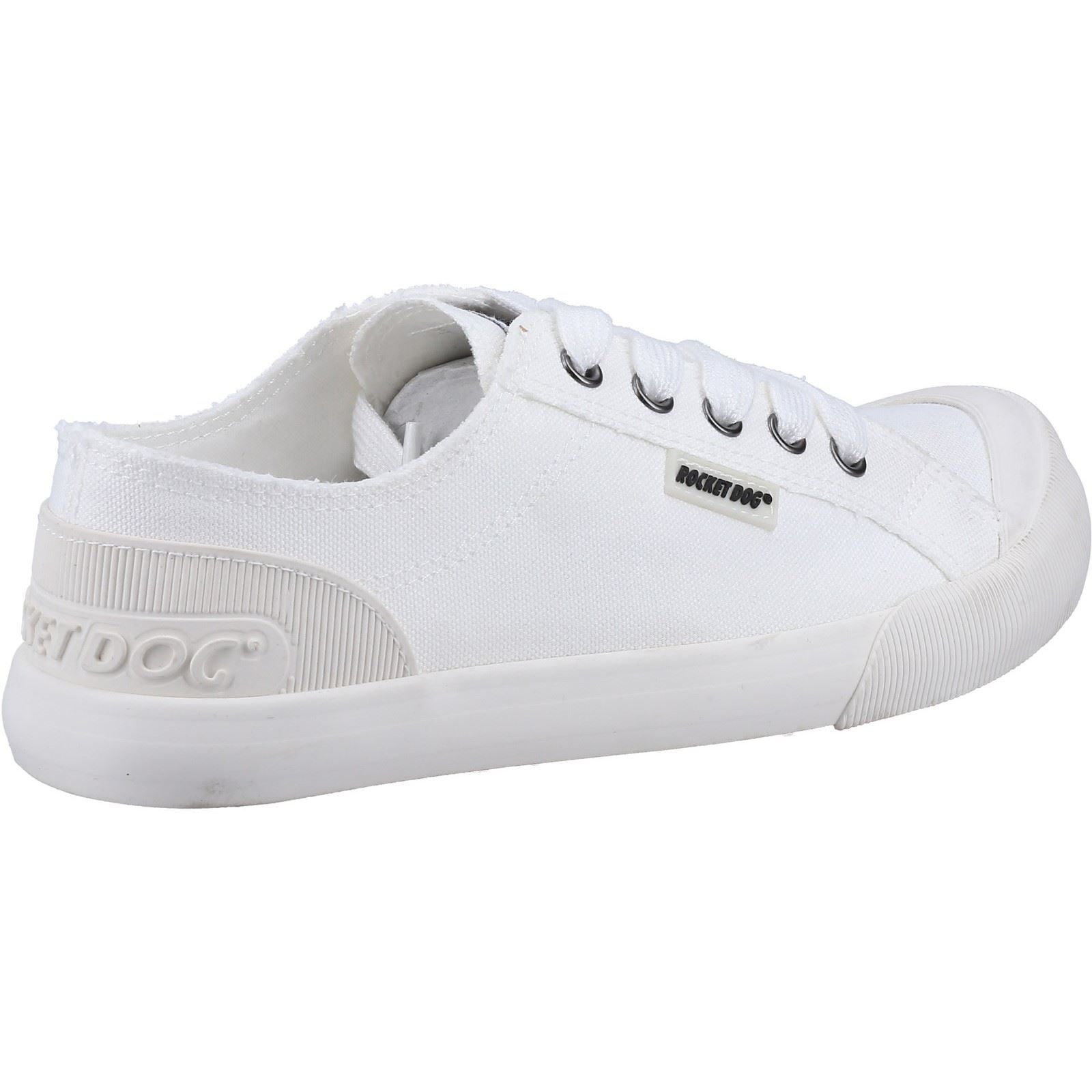 Rocket Dog Jazzin 12A Canvas Damen Sneaker Aus Weißer Baumwolle