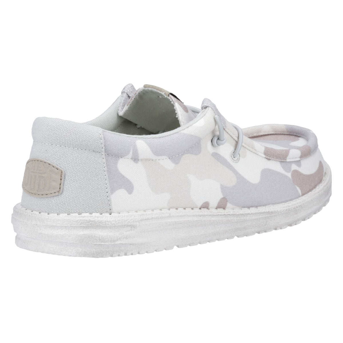 HEYDUDE Wally Washed Camo Herren Wüstentarnmuster Bootsschuhe In Graustufen