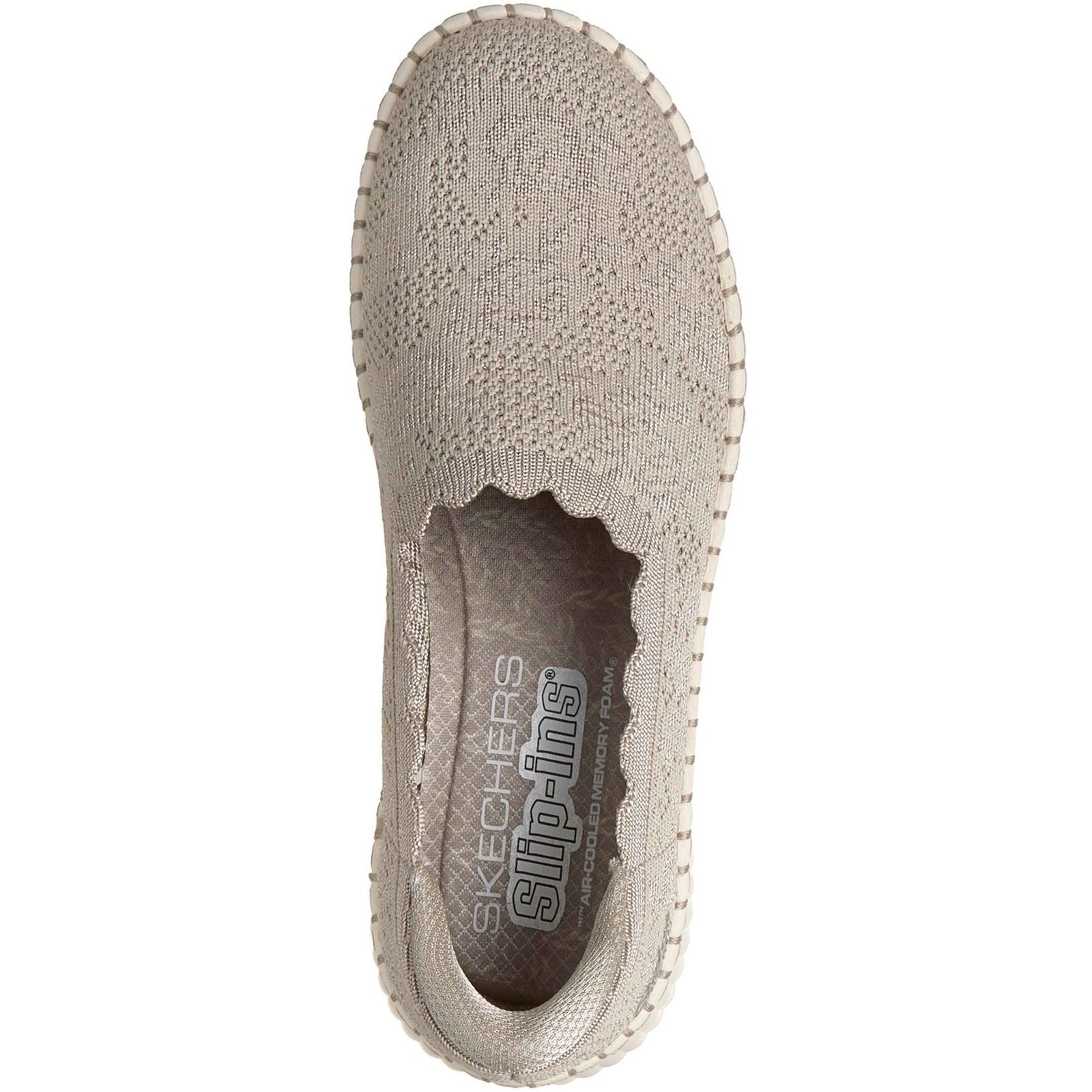 Skechers Wilshire Boulevard Polyester Damen Taupe Sneaker