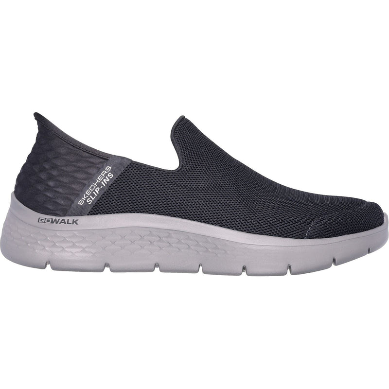 Skechers Go Walk Flex No Hands Herren-Sneaker Aus Dunkelgrauem Polyester
