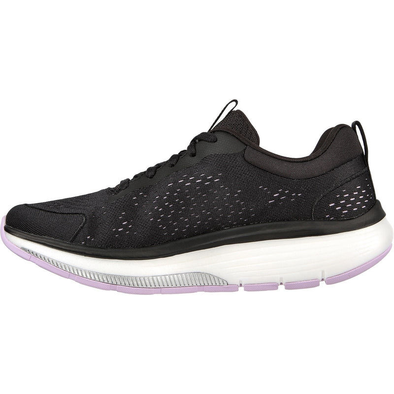 Skechers Go Walk Workout Walker Outpace Polyester Damen Sneaker In Schwarz/Lavendel