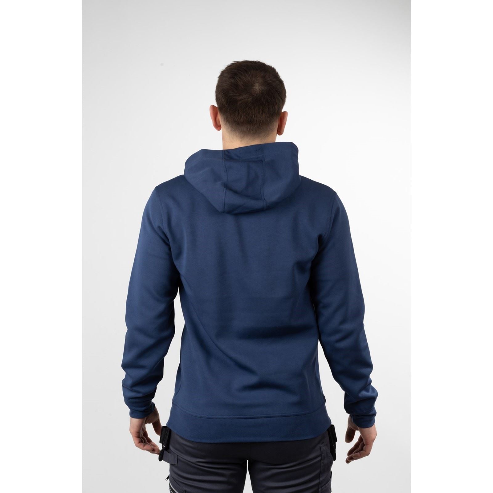 Hard Yakka Embossed Pullover Baumwoll Herren Lila Kapuzensweatshirt