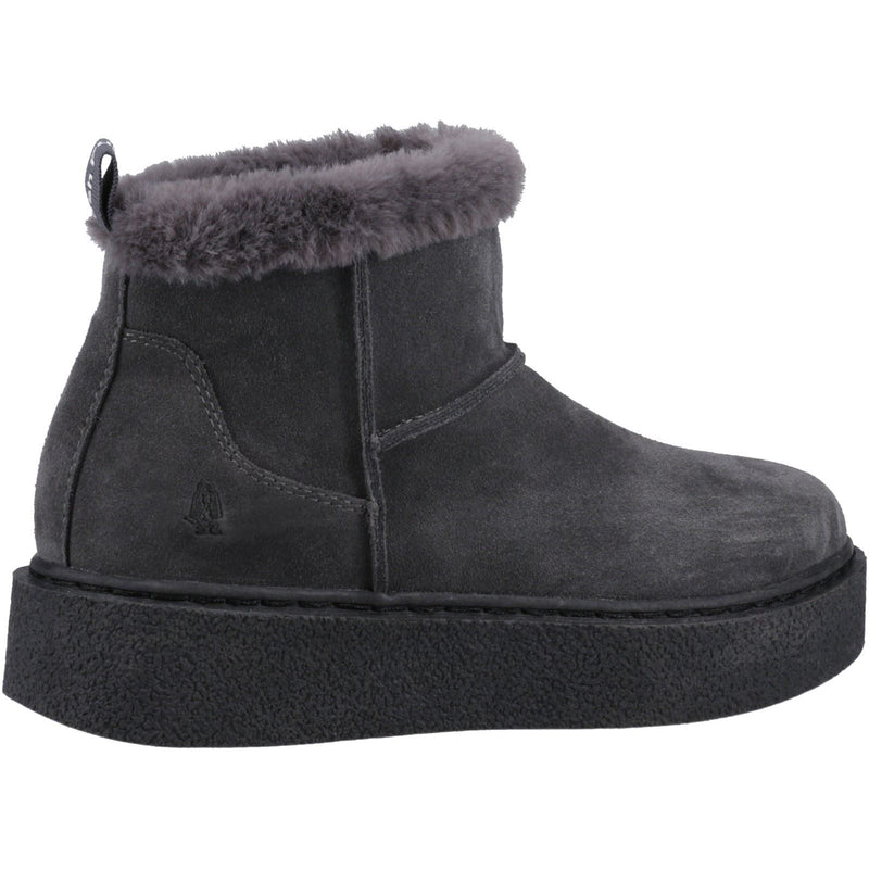 Hush Puppies Becca Damen Wildleder Winter Stiefeletten in Kohlefarben