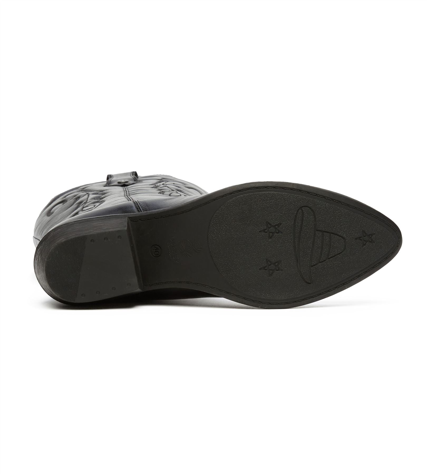 Osprey London The Louisiana Leder Damen Schwarze Stiefel