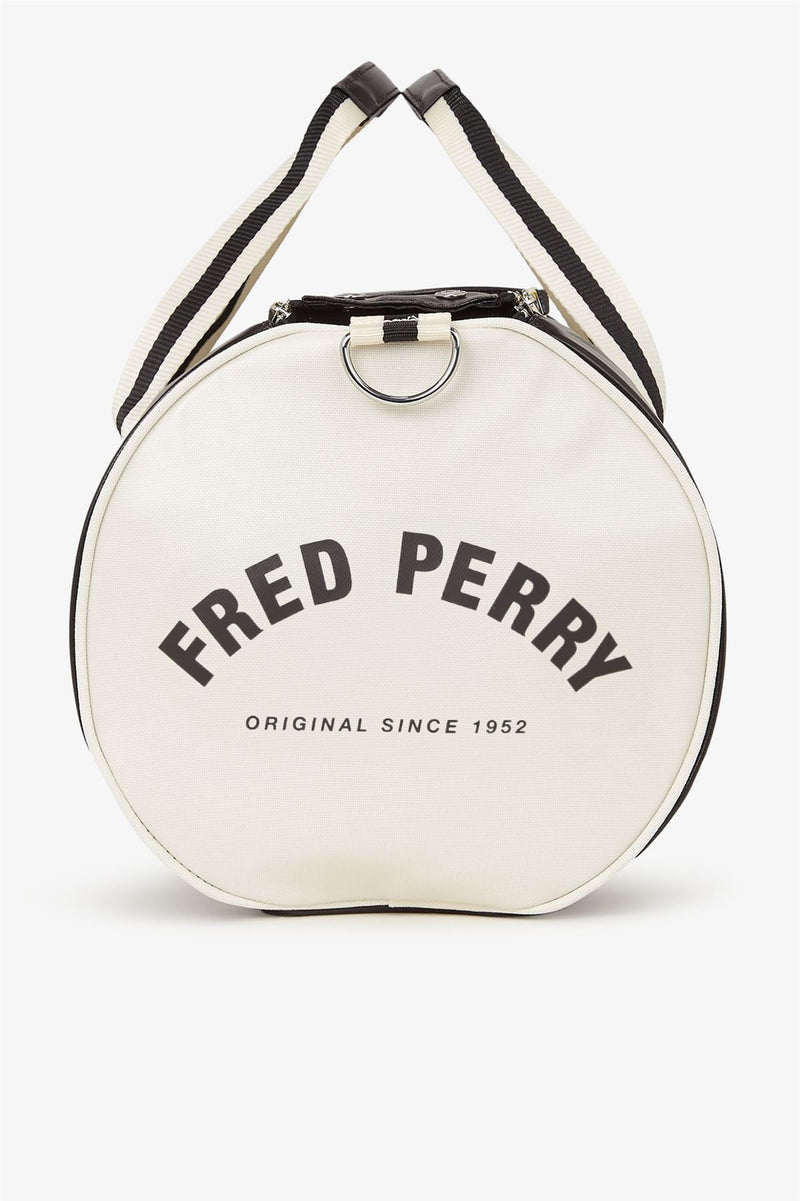 Fred Perry Classic Barrel Polyester Schwarz/Ecru Crossbody-Tasche